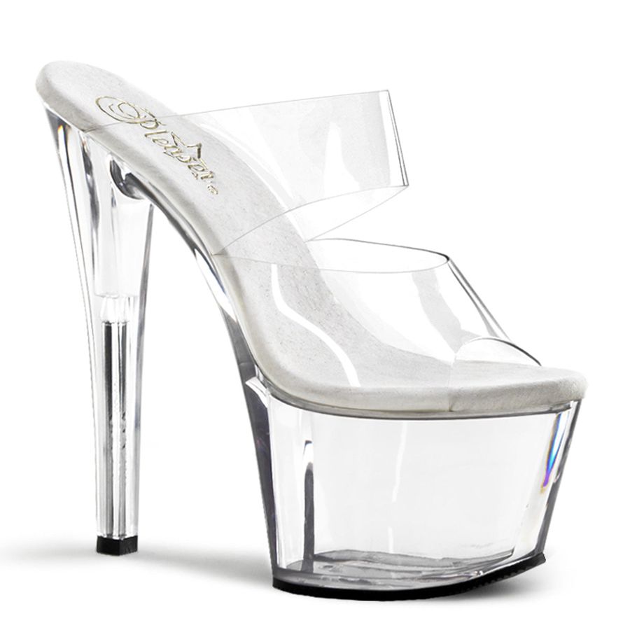 Women's Pleaser Sky-302 Platform Sandals Clear | 120IYHAZR