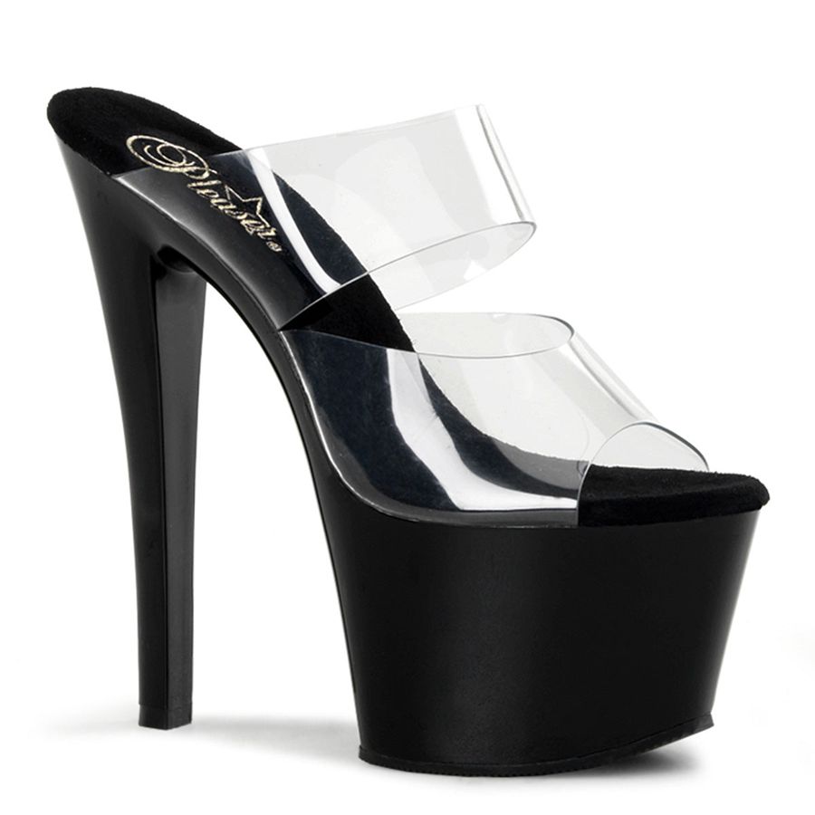 Women's Pleaser Sky-302 Platform Sandals Black | 852ULXVYZ