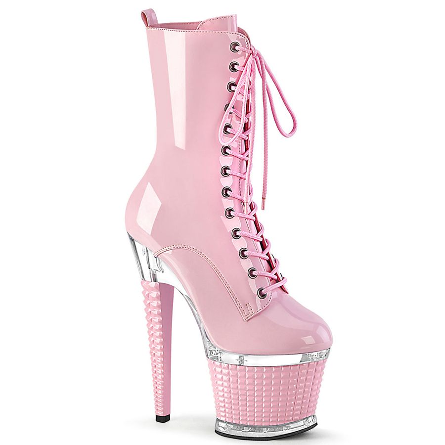 Women's Pleaser Spectator-1040 Mid-Calf Boots Pink | 540NGLBZQ