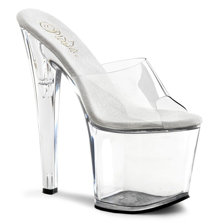 Women's Pleaser Taboo-701 Platform Sandals Clear | 649PFGTIR