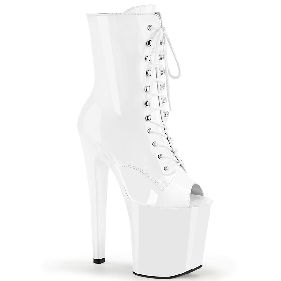 Women's Pleaser Xtreme-1021 Ankle Boots White | 154ICWGNL